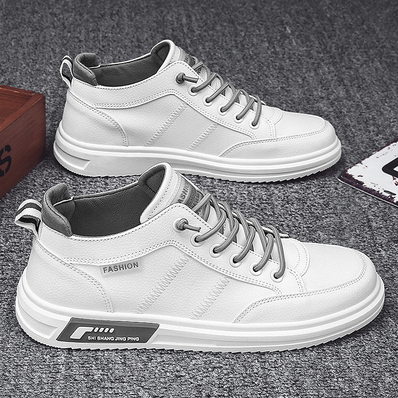 Autumn High-Top Korean Style Canvas Sneakers for Men